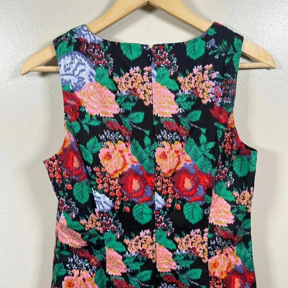 J. Crew Floral Sheath Dress Size 8 Work Career Office Professional Church K6485 - Picture 8 of 12